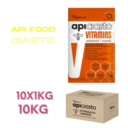Ciasto Vitamins API food dla pszczół 1kg x 10 szt karton 10kg