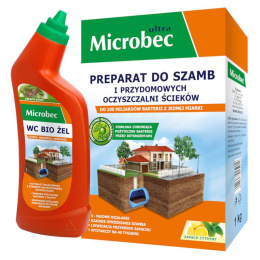 MICROBEC Bakterie - Biologiczny środek do szamba 1kg + WC Żel