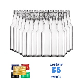 Butelka Monopolowa 500ml + zakrętka 28/18 Zestaw 35