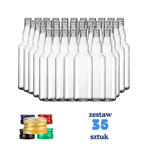 Butelka Monopolowa 500ml + zakrętka 28/18 Zestaw 35