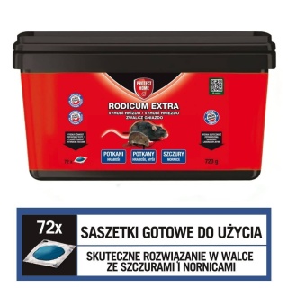 Rodicum Extra 720 g – przynęta na szczury i nornice w saszetkach