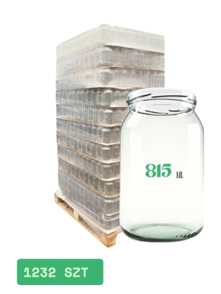 Słoik szkalny 815 ml w zgrzewkach Paleta 1232 sztuk