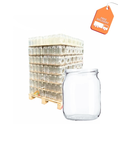 Słoik szklany 540 ml zgrzany ( 8 sztuk ) paleta 1632 szt