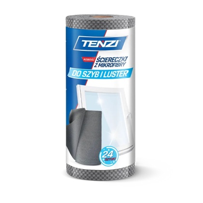 TENZI Ściereczki z mikrofibry w rolce - Do szyb i luster - 24 szt. 30x45cm