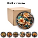 Zakrętki Uniwersalne fi 82 / 6 SREBRNA LILIA MIX 100 sztuk