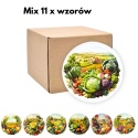 Zakrętki Uniwersalne fi 66 - mała WARZYWA MIX COUNTRY karton 1300 sztuk