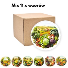 Zakrętki Uniwersalne fi 66 - mała WARZYWA MIX COUNTRY karton 1300 sztuk
