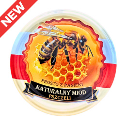 Zakrętki fi 82 DO MIODU FLAGA KARTON 100 sztuk