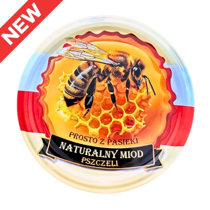 Zakrętki fi 82 DO MIODU FLAGA KARTON 100 sztuk