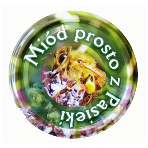 Zakrętki fi 82 DO MIODU PROSTO Z PASIEKI - zielona KARTON 660 sztuk Zakrętki fi 82 DO MIODU PROSTO Z PASIEKI - zielona KARTON 660 sztuk