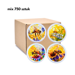 Zakrętki fi 82 do miodu MIX NOWY PSZCZOŁĄ KARTON 750 sztuk / 0,30 sztuka
