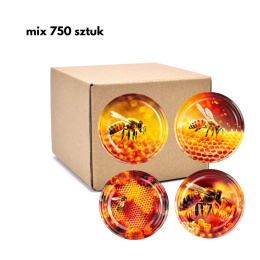 Zakrętki fi 82 MIÓD MIX 2 KARTON 750 sztuk / 0,30 sztuka