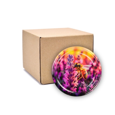 Zakrętki fi 82 do miodu „BEE Natural 3.2” Wrzosy op.750 szt. | Wieczka TWIST-OFF 82