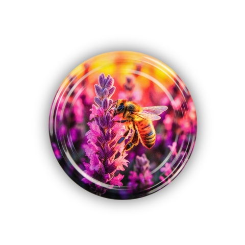 Zakrętki fi 82 do miodu „BEE Natural 3.2” Wrzosy op.750 szt. | Wieczka TWIST-OFF 82