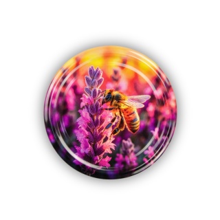 Zakrętki fi 82 do miodu „BEE Natural 3.2” Wrzosy – 100 szt. | Wieczka TWIST-OFF 82