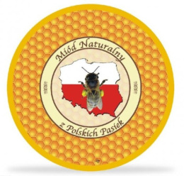 Zakrętki fi 82 do miodu - MAPA KARTON opakowanie 100 sztuk