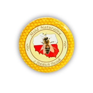 Zakrętki fi 82 do miodu „Mapa” – 100 szt. | Wieczka TWIST-OFF 82