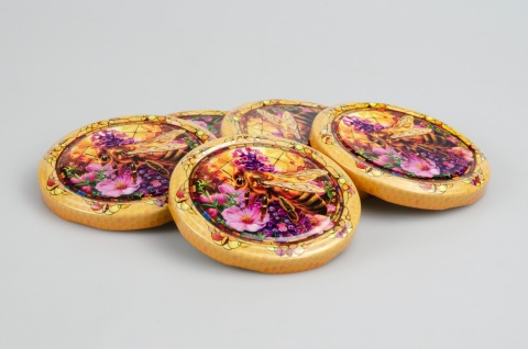 zakrętki do miodu witraż