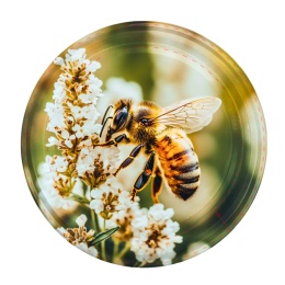 Zakrętki fi 82 do miodu Z PSZCZOŁĄ - NATURAL 1 KARTON 100 sztuk / 0,30 sztuka