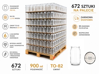 Słoik 900ml TO-900/4 PALETA 672szt