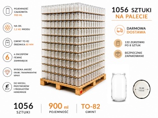 Słoiki 900ml TO-900/4 PALETA 1056szt