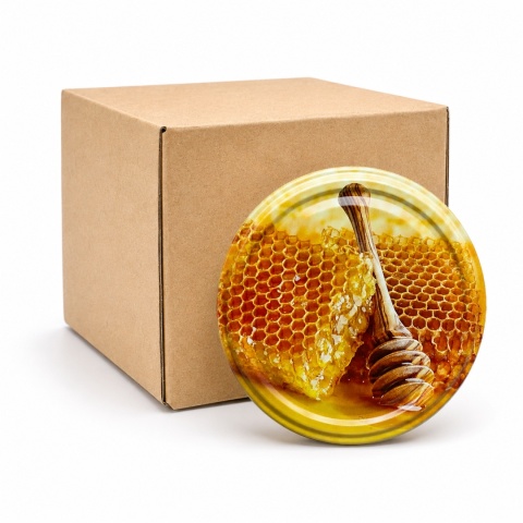 Zakrętki do słoików fi 82 Honey do miodu opakowanie 750 szt. | TO-82/6 RTS