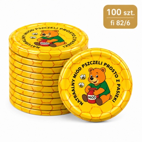 Zakrętki do miodu fi 82 MIŚ 100 sztuk ApiPack