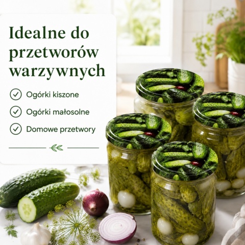 Zakrętki fi 82 Wieczko Ogórek z cebulką karton 660 sztuk